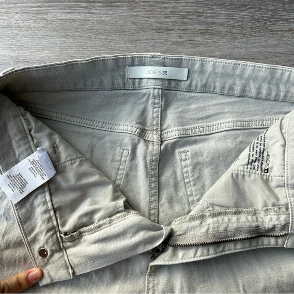 Joe’s High Rise Raw Hem Cropped Jeans  in Grey - Picture 6 of 12